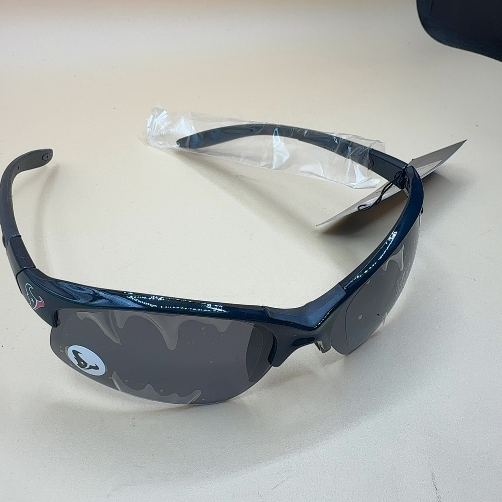 Houston Texans NFL UV400 Sport Wrap Sunglasses Navy Blue NWT